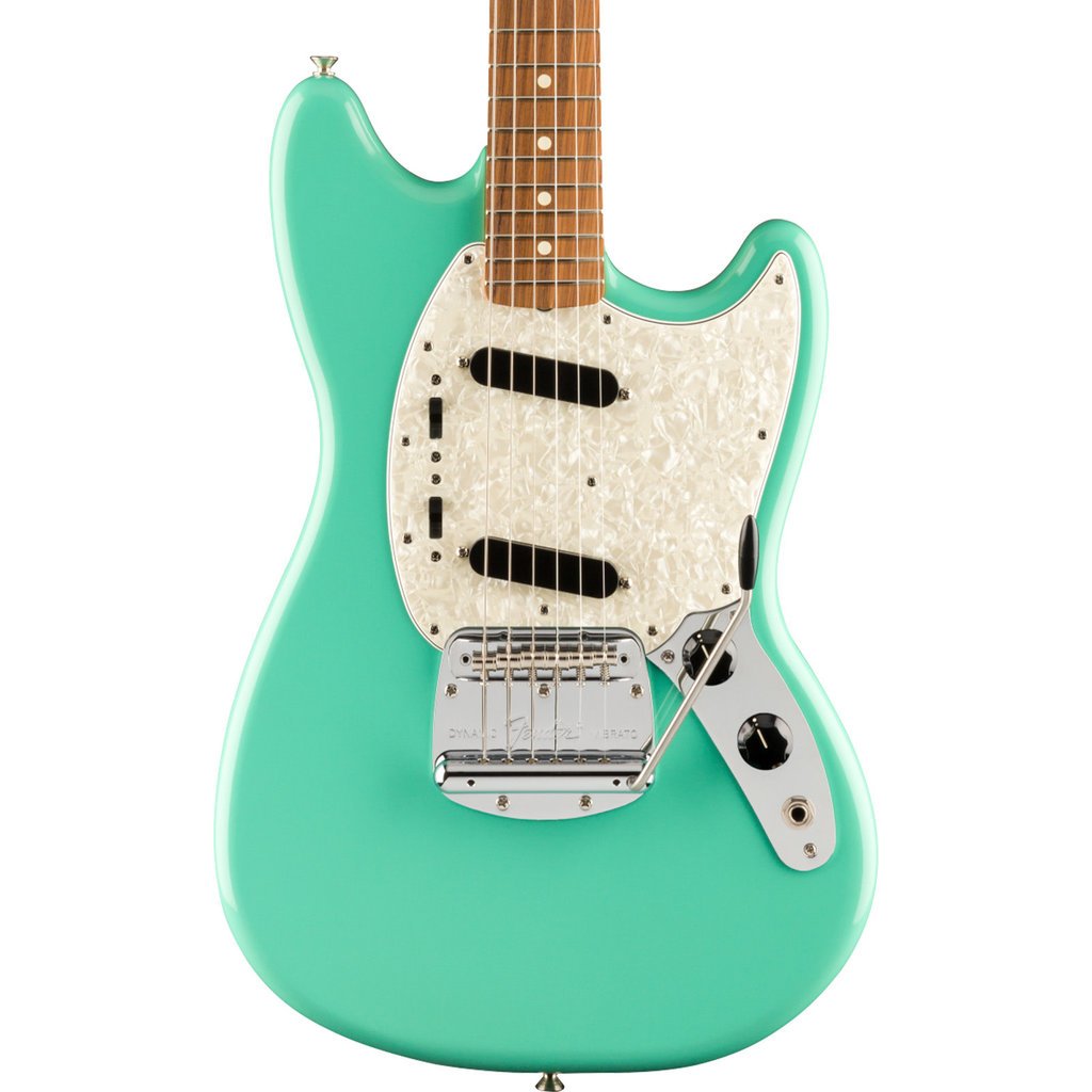 seafoam green mustang guitar