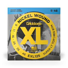 D'addario D'addario EXL125 Electric Strings Super Lt Top/Reg Btm 9-46