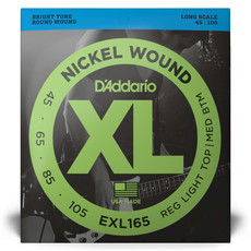 D'addario D'addario EXL165 Bass Strings Regular Light/Medium Bottom 45-105