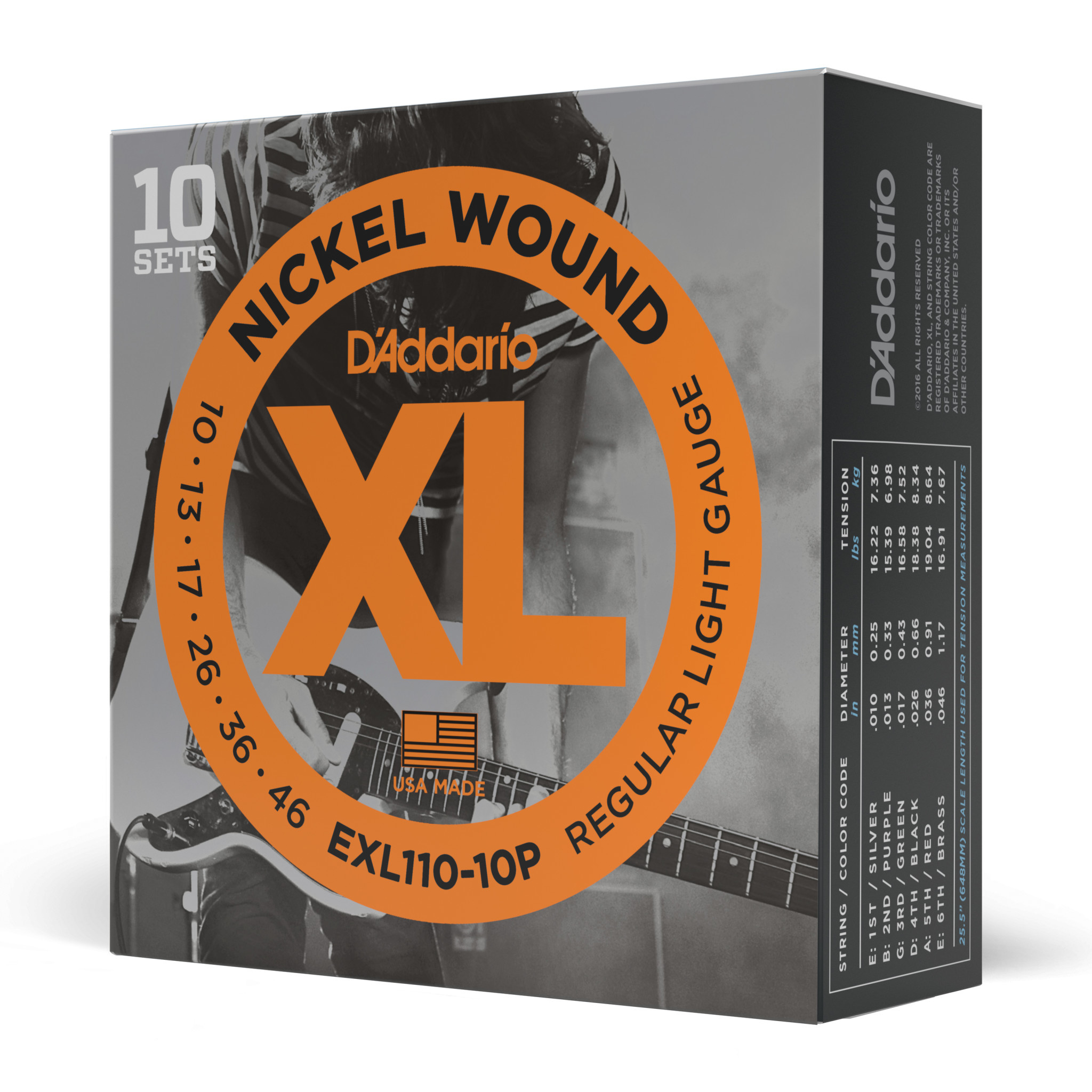 D'addario EXL110 10P - 10 Pack - KAOS Music Centre