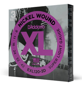 D'addario D'addario EXL120  3D - 3 Pack