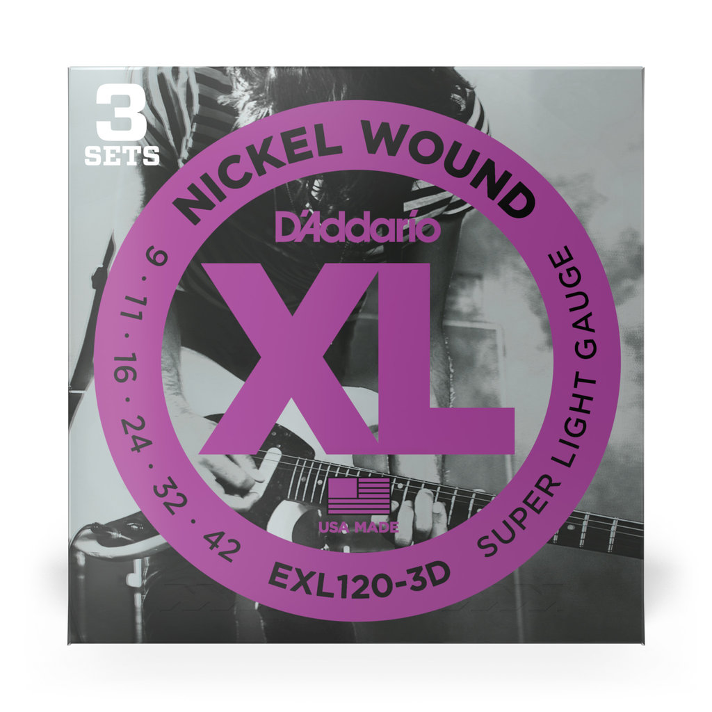 D'addario D'addario EXL120  3D - 3 Pack