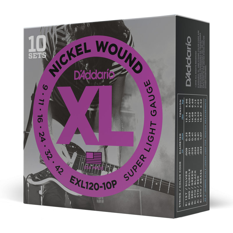 D'addario D'addario EXL120 10P - 10 Pack