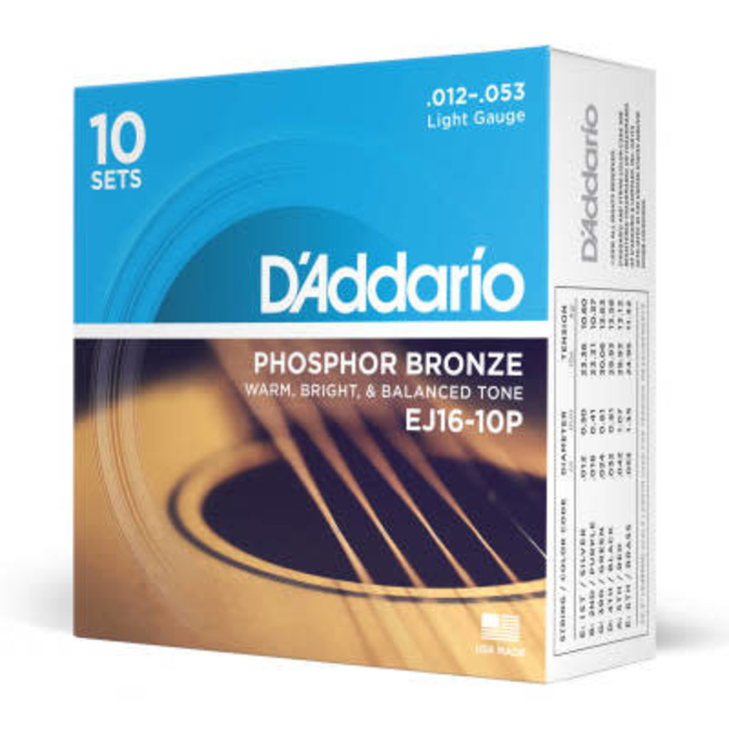 D'addario D'Addario Ej16 10P - 10 Pack