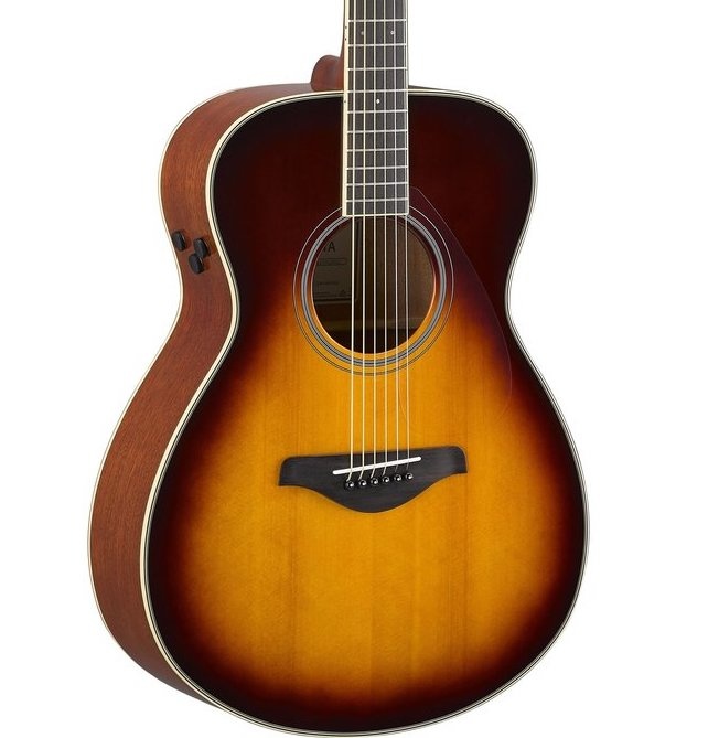 Yamaha FSTA BS TransAcoustic Concert Body Guitar Brown Sunburst