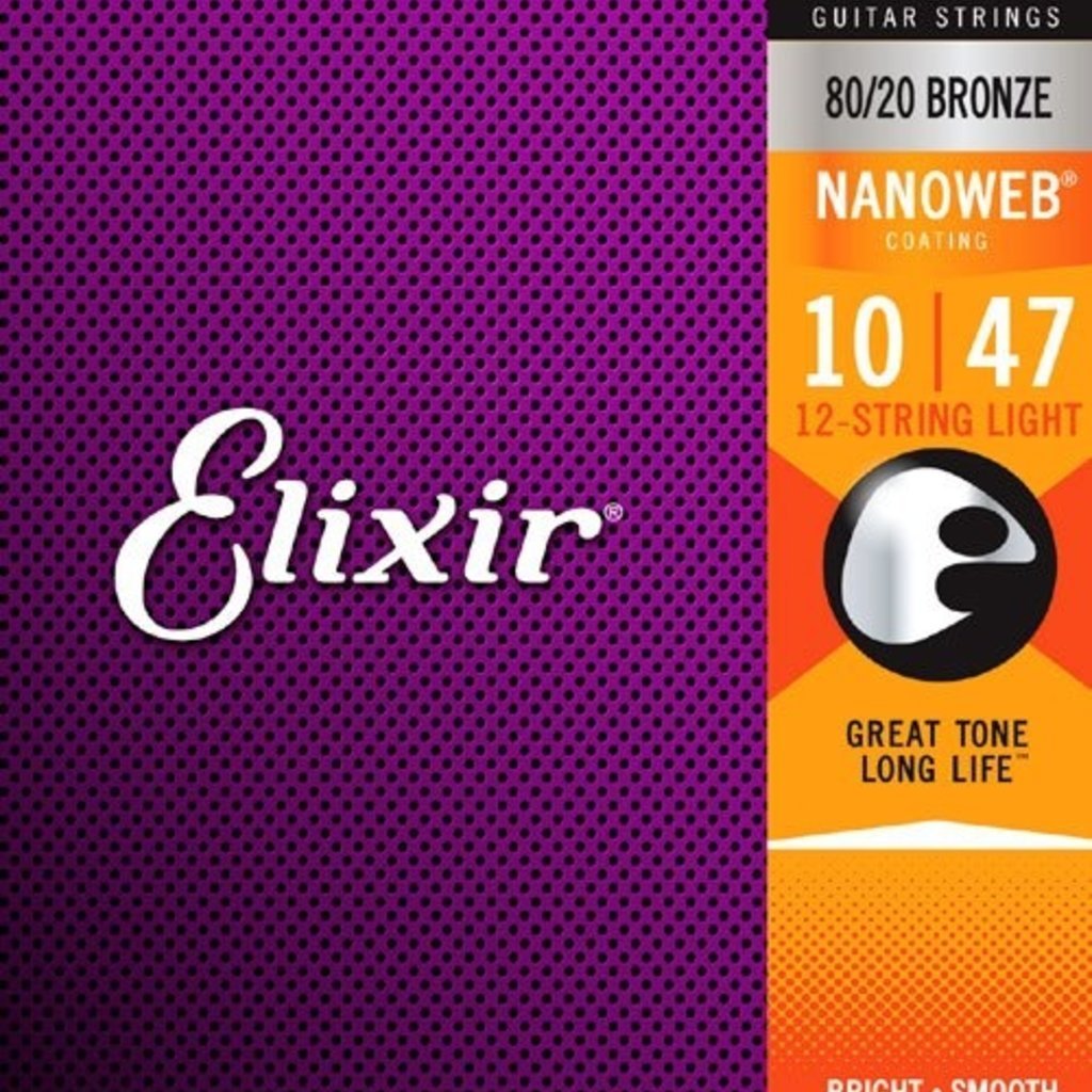 Elixir Elixir 11152 Acoustic Strings 12-String PB Nano 10-47