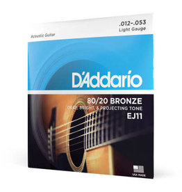 D'addario D'Addario EJ11 Acoustic Light Strings 80/20 Bronze  Light 12-53