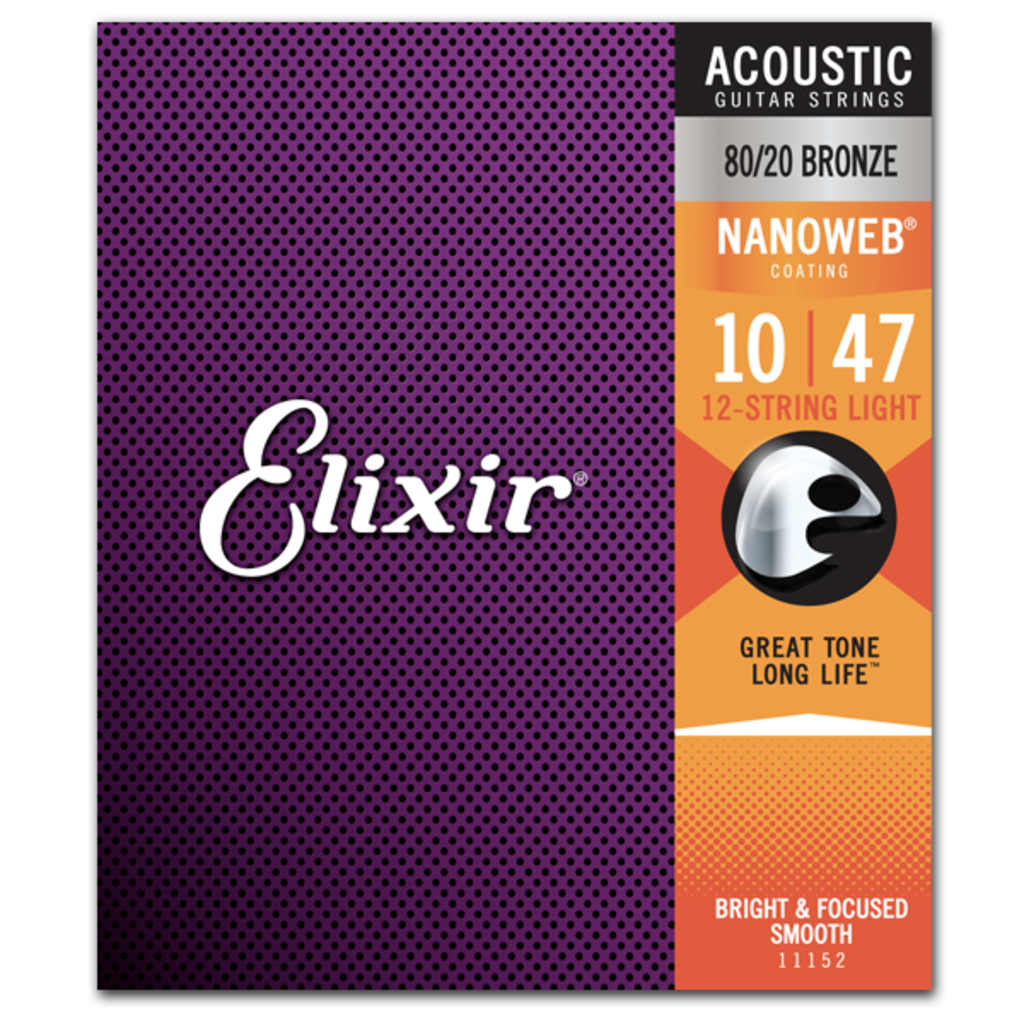 Elixir Elixir 11152 Acoustic Strings 12-String PB Nano 10-47