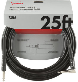 Fender Fender 25' Professional Series Instrument Cable Black Straight/Angle
