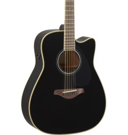 Yamaha Yamaha FGCTA BL TransAcoustic  Cutaway Guitar Black