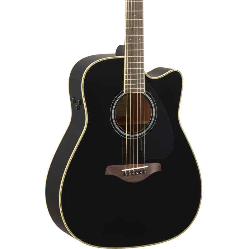 Yamaha Yamaha FGCTA BL TransAcoustic  Cutaway Guitar Black