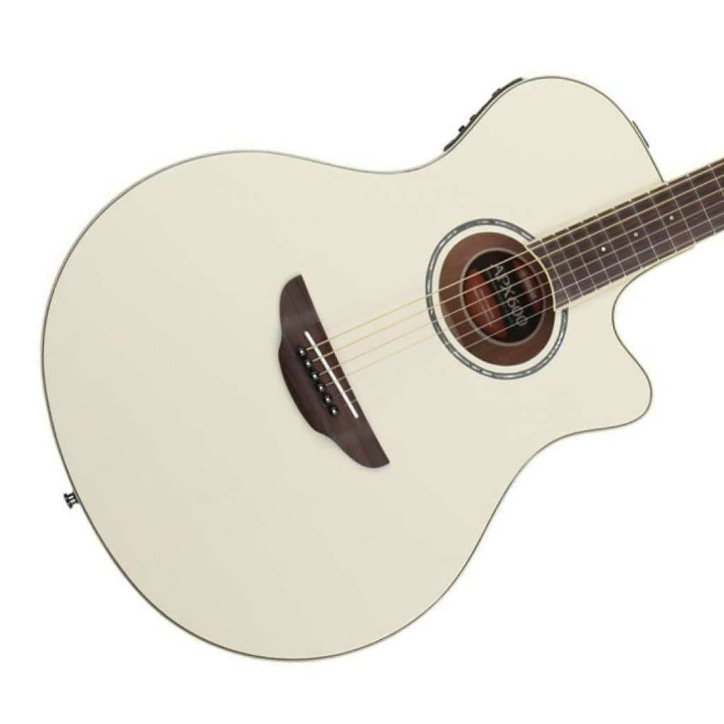 Yamaha APX600 VW Electric Acoustic Guitar Vintage White - KAOS