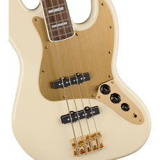 Fender Fender Squier 40th Anniversary Jazz Bass Gold Edition - Olympic White
