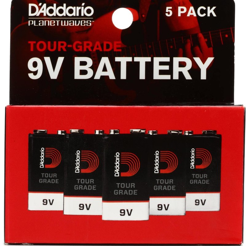 D'addario 9V Battery - 5 Pack.PW-9V-05