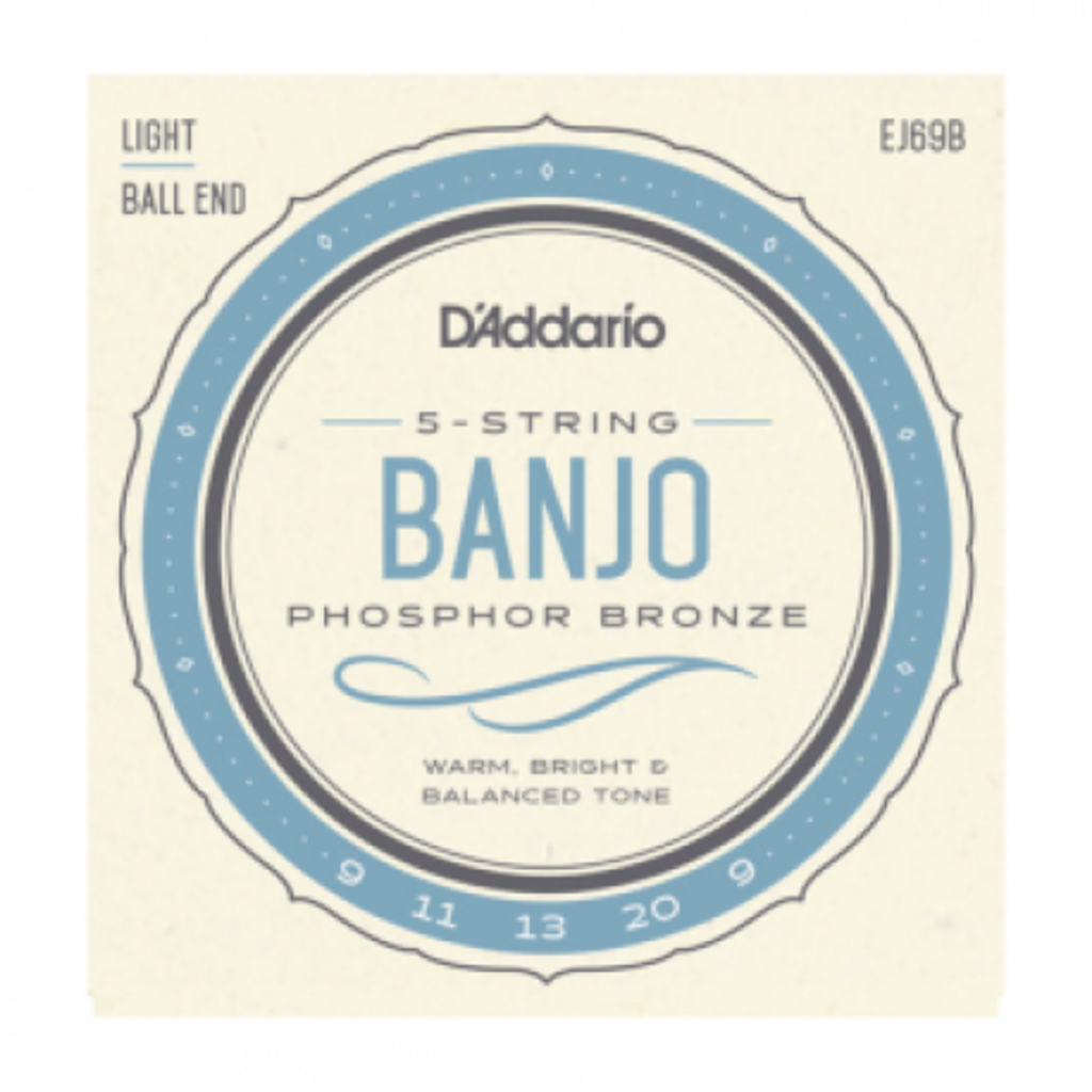 D'addario D'Addario EJ69B Banjo Phosphor Bronze Stings - Light Ball End