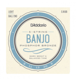 D'addario D'Addario EJ69B Banjo Phosphor Bronze Stings - Light Ball End
