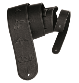 PRS PRS 2.5" PRS Leather Birds Strap Black