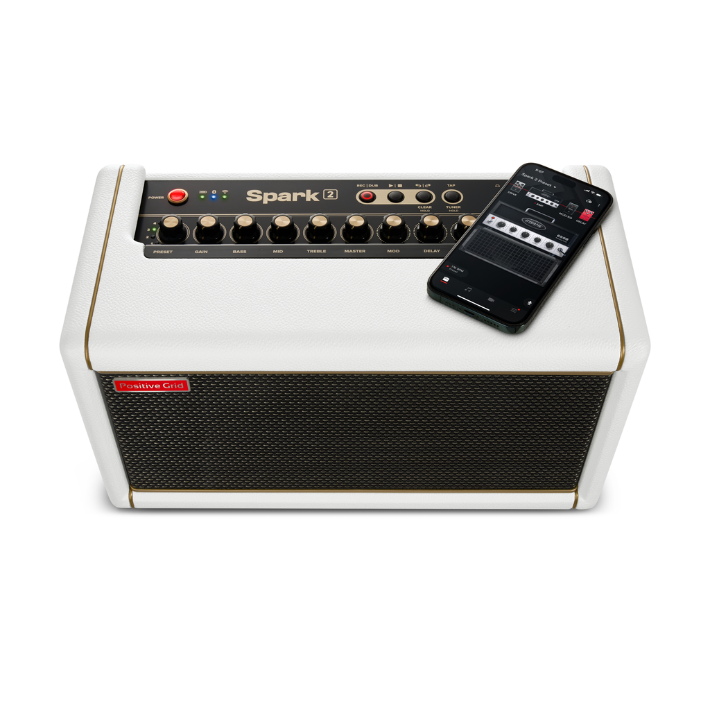 Positive Grid Spark 2 Guitar Amplifier - Pearl - KAOS Music Positive Grid Spark 2 Guitar Amplifier - Pearl - KAOS Music