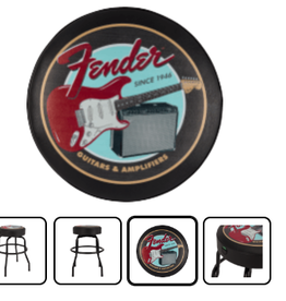 Fender Fender Guitars & Amps Pick Holder Barstool, 25"