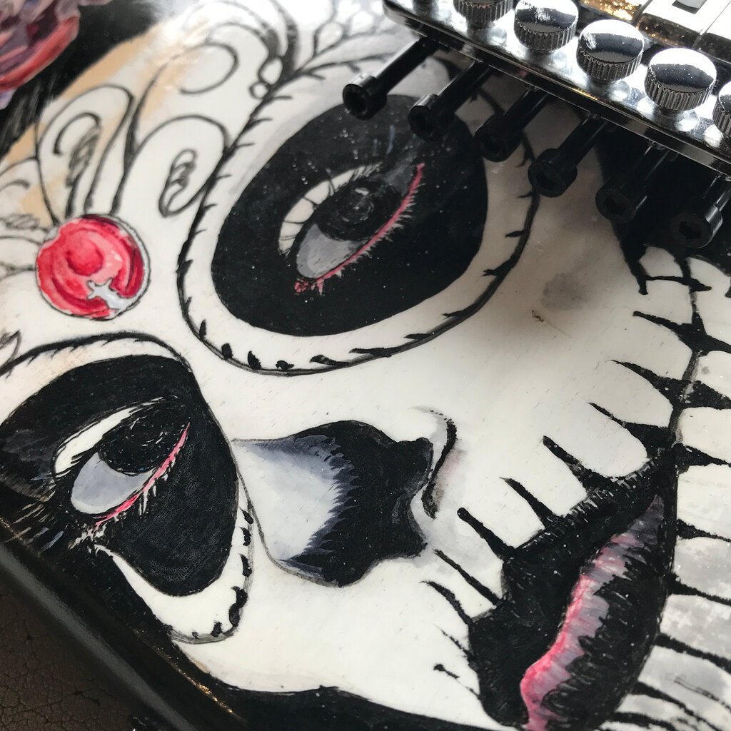 Consignment / Used Custom Hand Painted Day of the Dead Kramer Clone