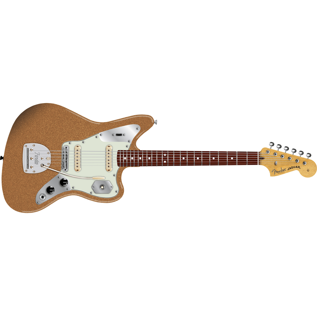 Fender Fender American Professional Classic Jaguar, RW, Faded Firemist Gold