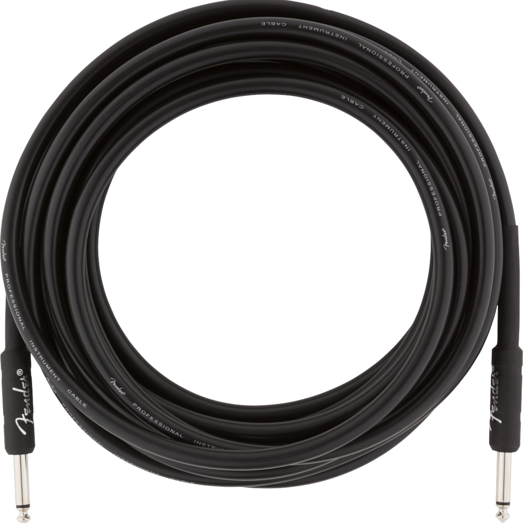 Fender Fender 18.6' Professional Series Instrument Cable Black  Straight