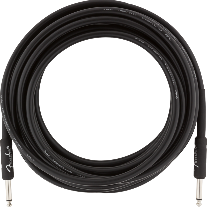 Fender Fender 18.6' Professional Series Instrument Cable Black  Straight