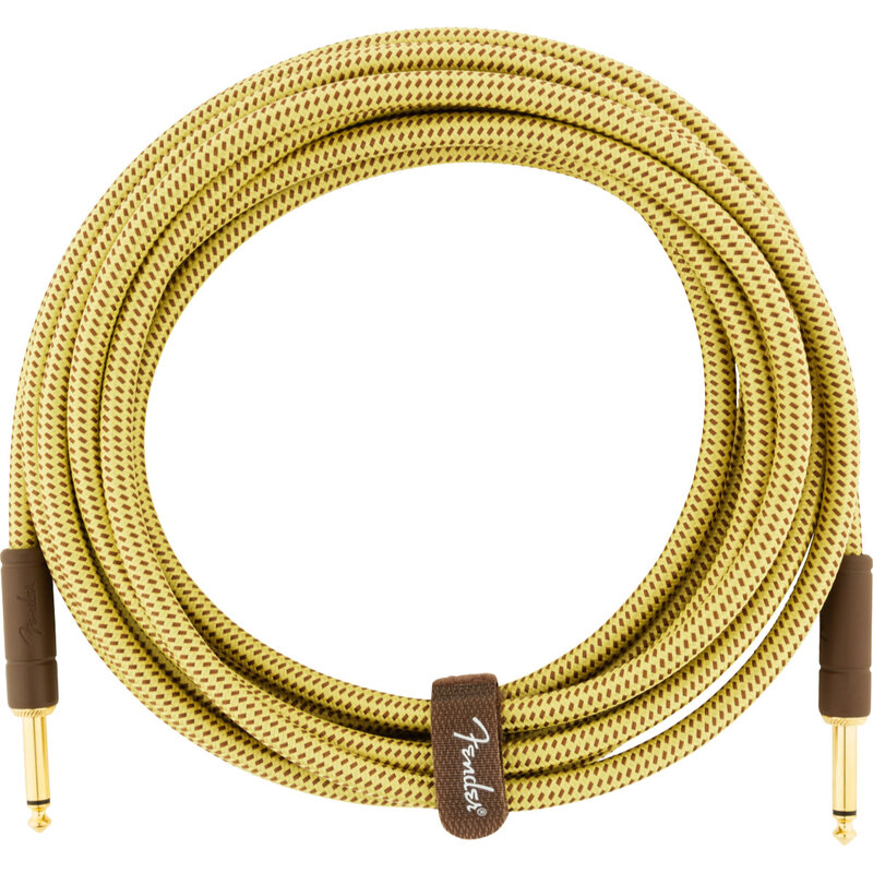 Fender Fender Pro 15' Deluxe Instrument Cable, Tweed,  Straight/Straight