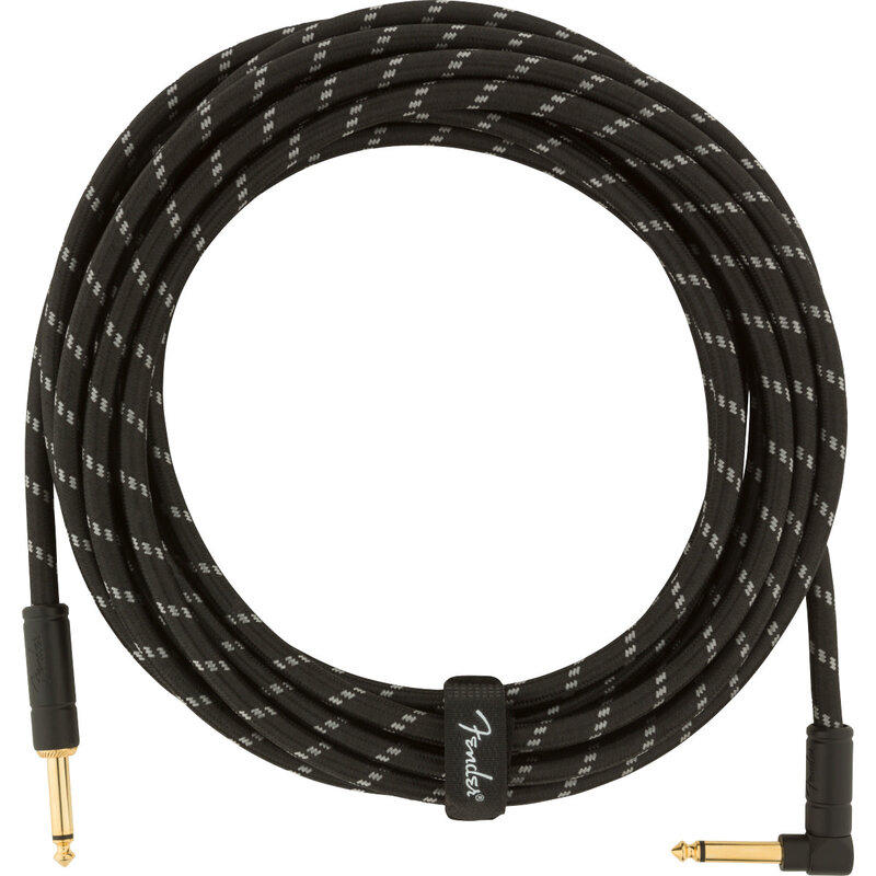Fender Fender 18.6' Deluxe Series Instrument Cable Black Tweed