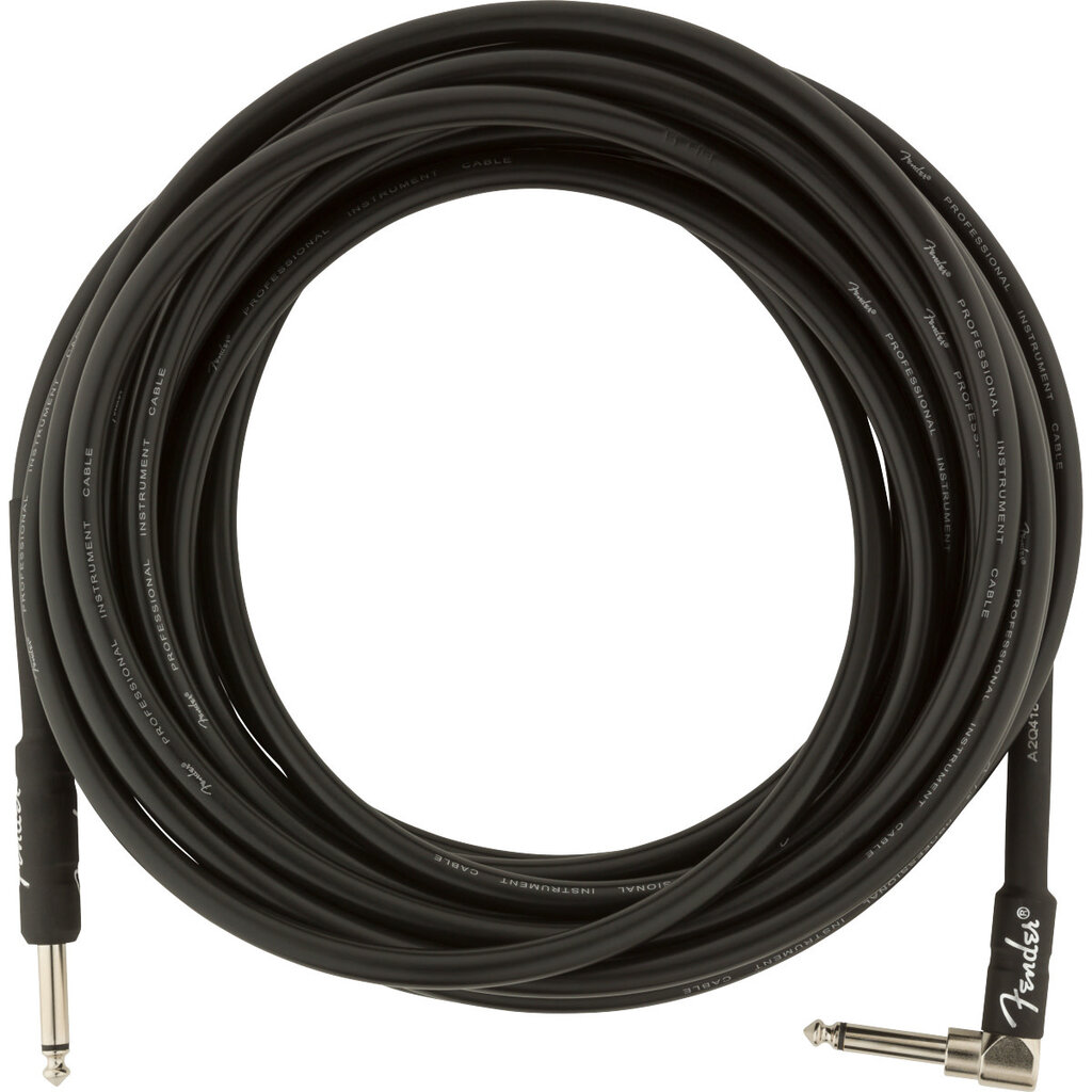 Fender Fender 25' Professional Series Instrument Cable Black Straight/Angle
