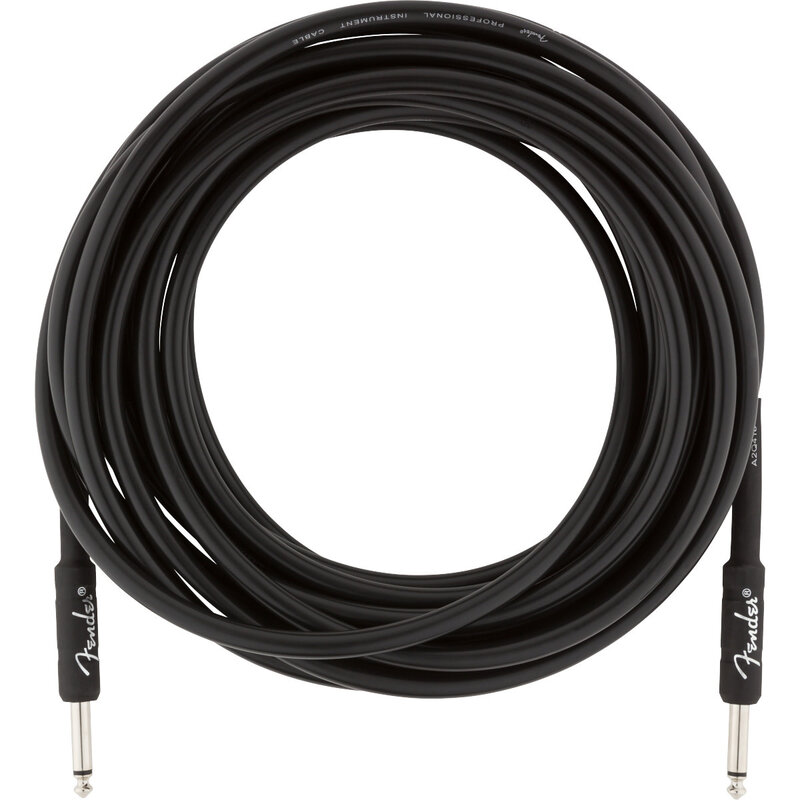 Fender Fender 25' Professional Series Instrument Cable Black  Straight/Straight