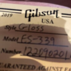 Gibson Consignment/Used Gibson ES-339 Glossy Plain Top - Sixties Cherry 2019 w/Case