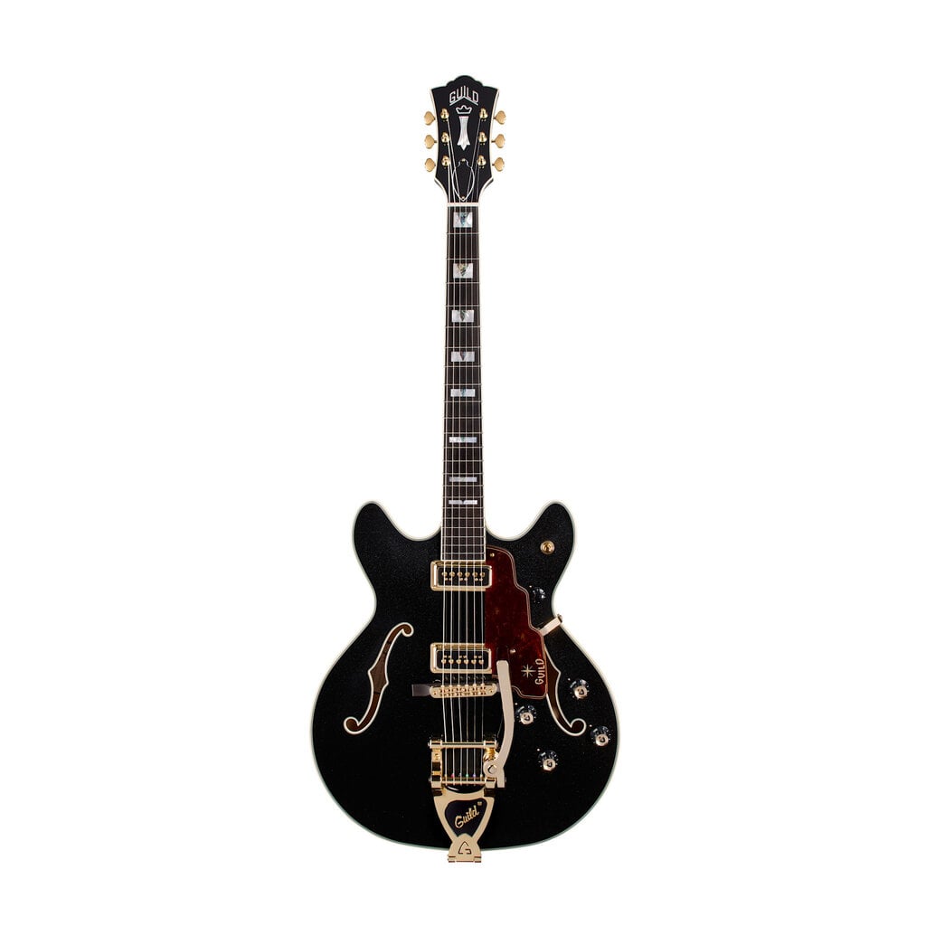 Yamaha Guild Starfire Custom Double Cut Vibrato - Black Metallic