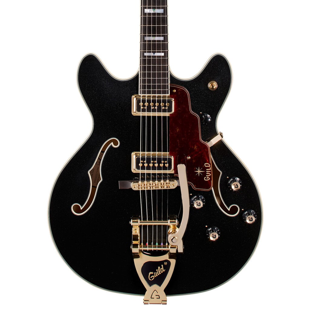 Yamaha Guild Starfire Custom Double Cut Vibrato - Black Metallic