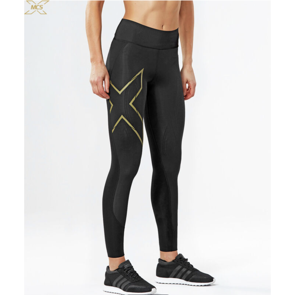 2XU Womens Bonded Mid-Rise Compression Tights