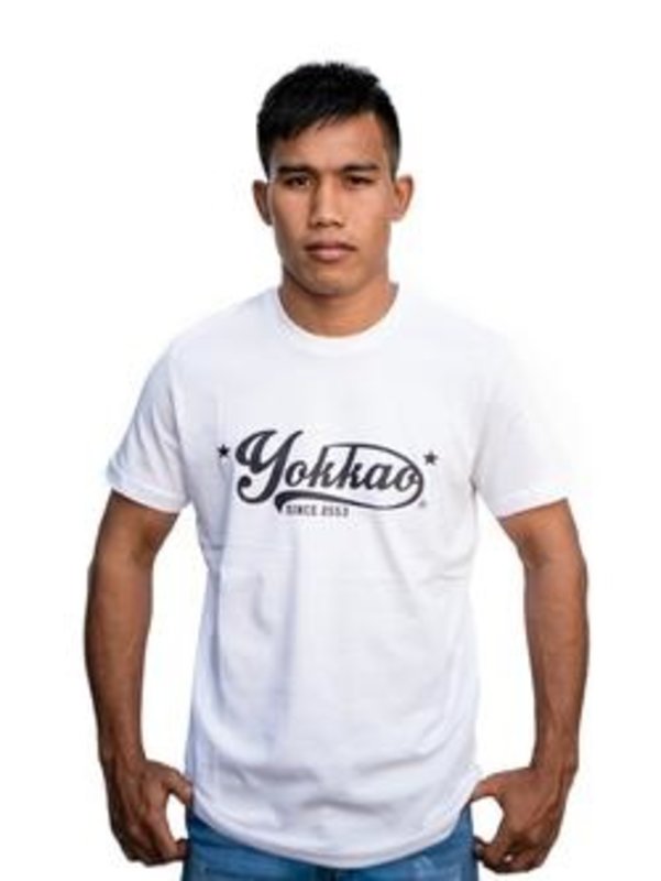YOKKAO Vertigo White T-Shirt Casual Muay Thai Boxing Kickboxing Training Tee 
