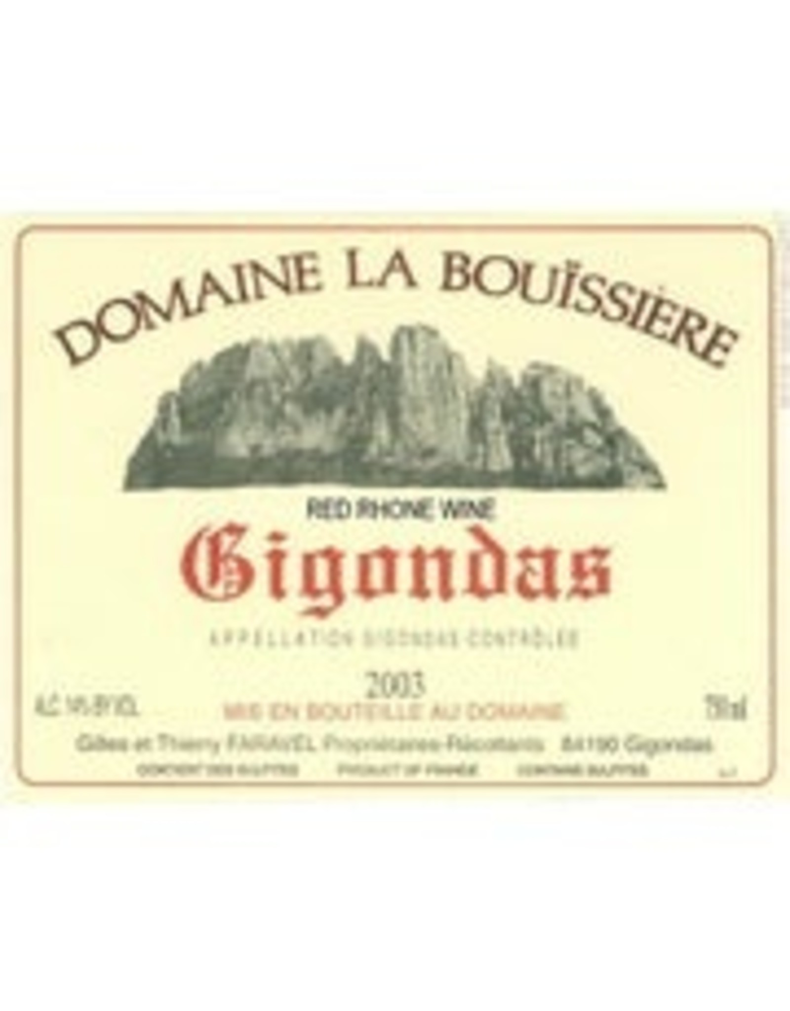 Domaine La Bouïssiere, Gigondas Rouge AOC 2020