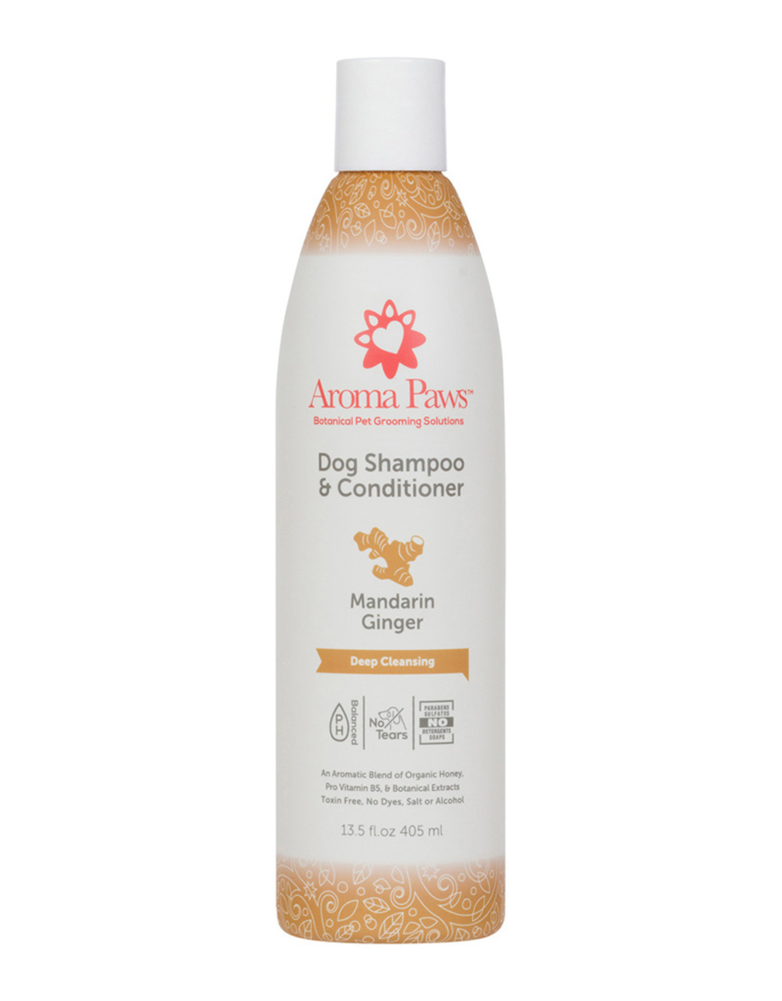 Aroma Paws Shampoo/Conditioner Mandarin Ginger Deep Cleansing Formula - 13.5 oz