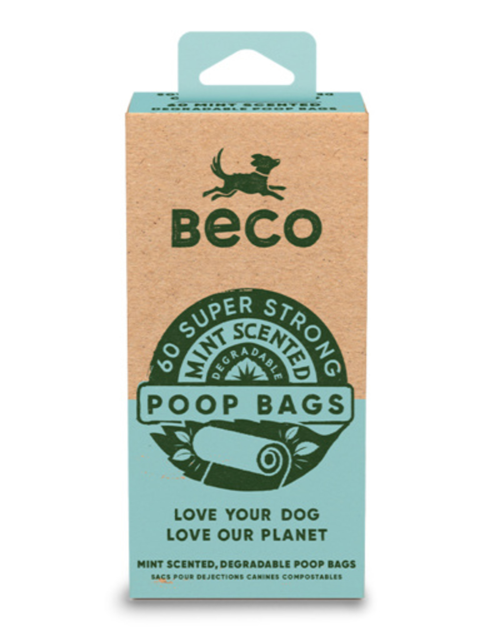 Beco Degradable Mint Scented Poop Bags - 60