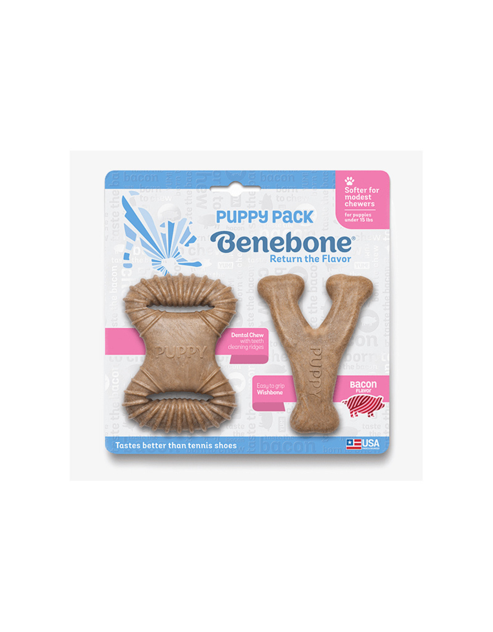 Benebone Bacon/Maple Puppy Chew - 2 pack