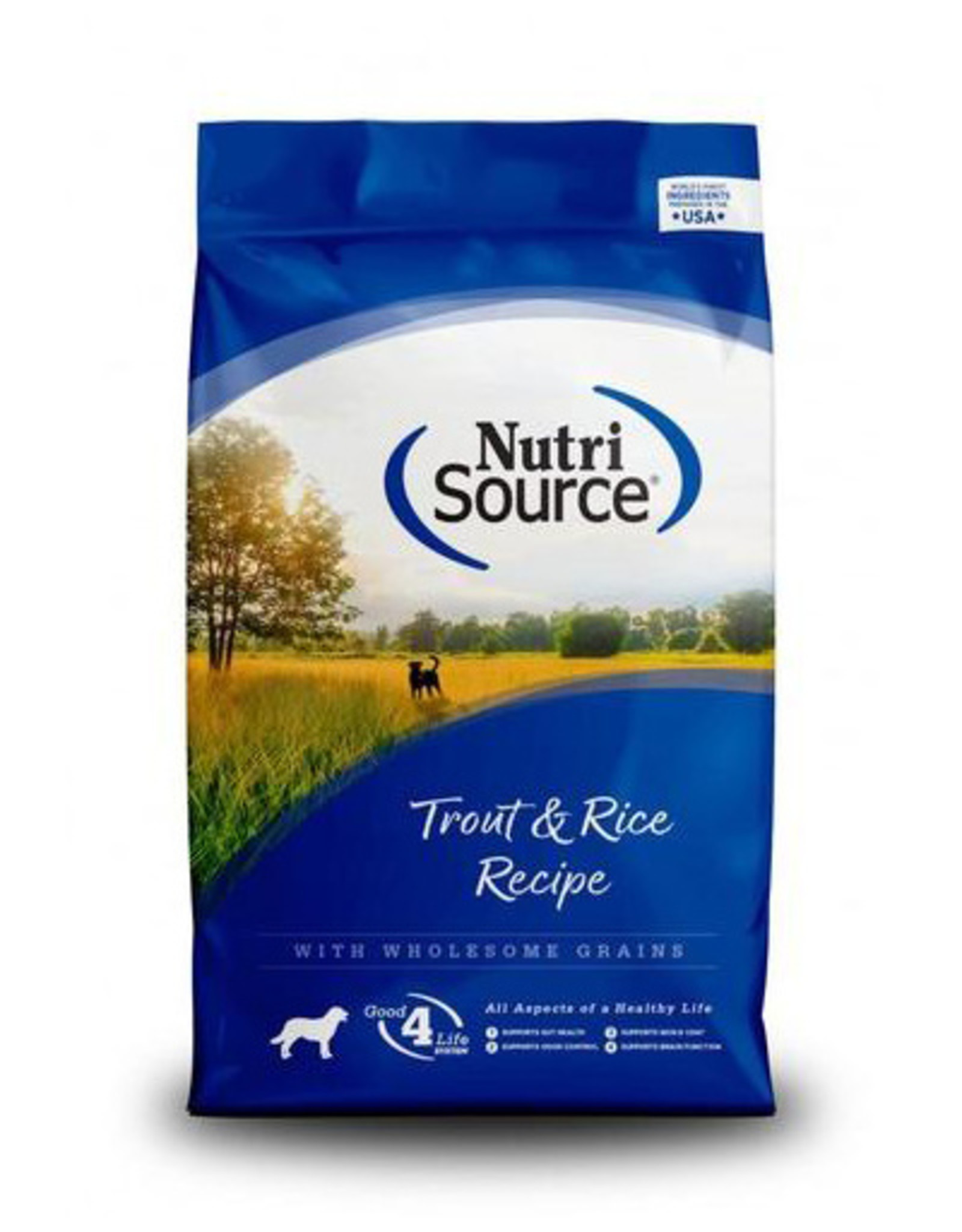 Nutrisource Trout & Brown Rice Recipe Dry Dog Food - 15 lb