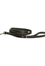 Euro Dog Luxury Soft Leather Black Dog Lead - 6 feet Euro Dog Luxury Soft Leather Black Dog Lead - 6 feet