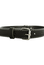Euro Dog Luxury Traditional Soft Leather Black Dog Collar - Small Euro Dog Luxury Traditional Soft Leather Black Dog Collar - Small