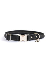 Euro Dog Luxury Quick Release Soft Leather Black Dog Collar - Medium Euro Dog Luxury Quick Release Soft Leather Black Dog Collar - Medium