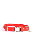 Euro Dog Luxury Quick Release Soft Leather Red Dog Collar - XSmall Euro Dog Luxury Quick Release Soft Leather Red Dog Collar - XSmall