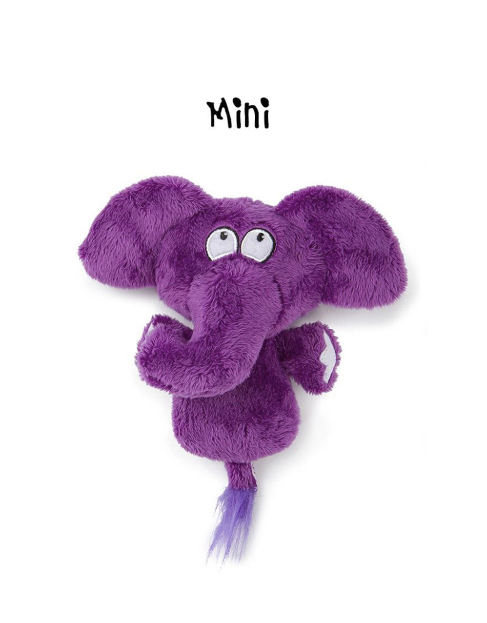 Hear Doggy Silent Squeaker Chew Guard Mini Flattie Elephant Plush Dog Toy