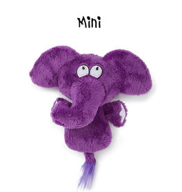 Hear Doggy Silent Squeaker Chew Guard Mini Flattie Elephant Plush Dog Toy