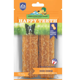 Himalayan Pet Supply Happy Teeth Large Peanut Butter Flavor Dental Dog Treat - 2 pack
