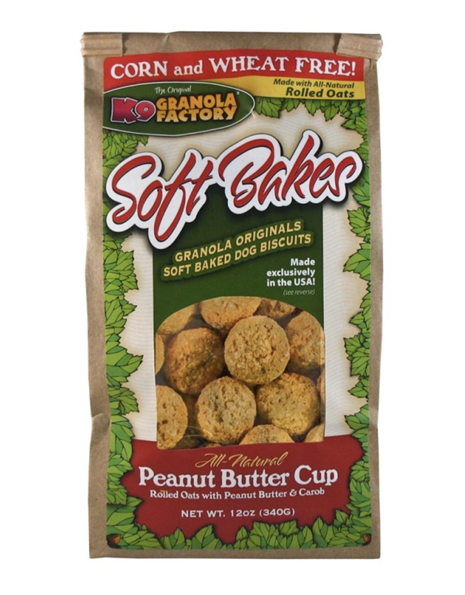 K9 Granola Factory Soft Bakes Peanut Butter Cup Dog Treats - 12 oz