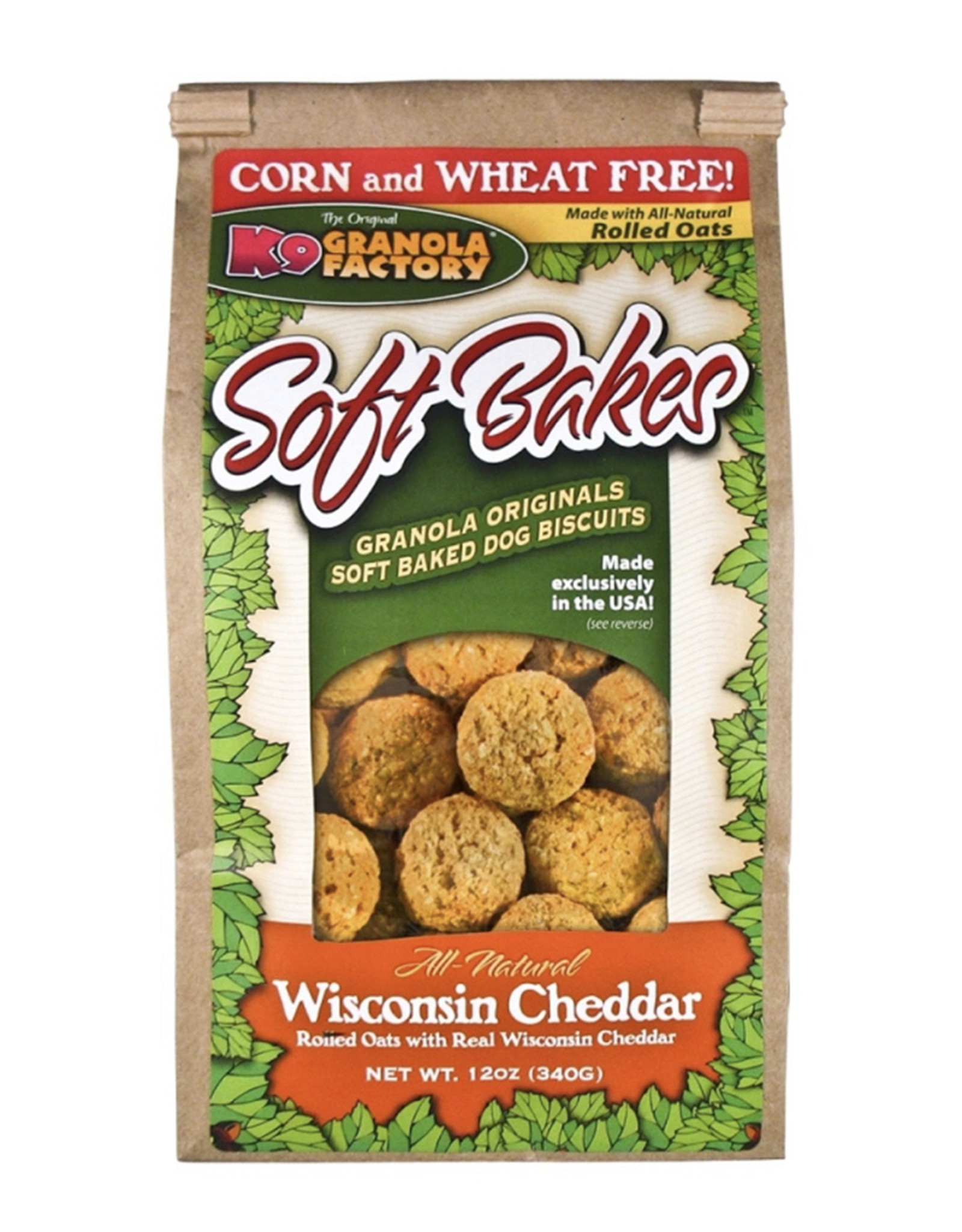 K9 Granola Factory Soft Bakes Wisconsin Cheddar Recipe Dog Treats - 12 oz